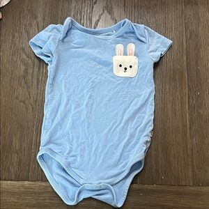 Little Sleepies Sky Blue Bunny Pocket Bodysuit